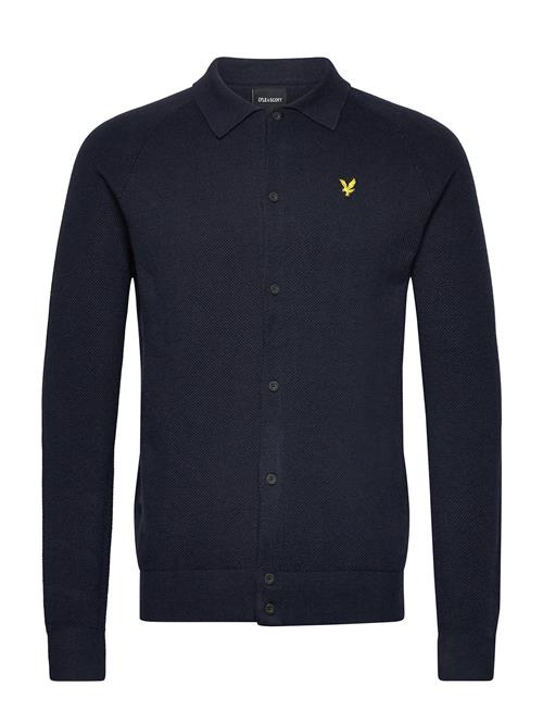 Linen Blend Knitted Shirt Lyle & Scott Navy