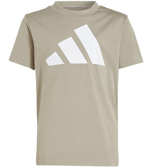 adidas Performance adidas performance T-shirt - 160 - Putty Beige/Hvid