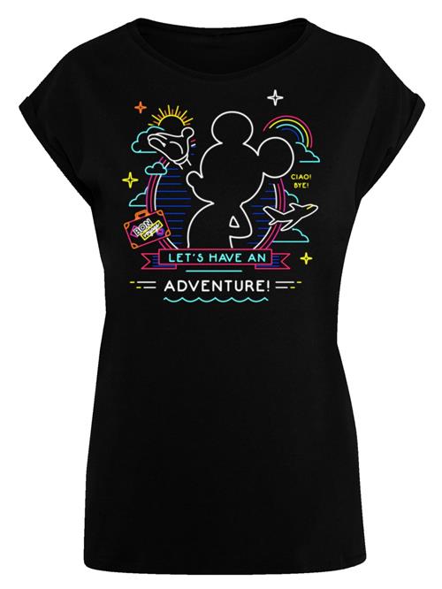 F4NT4STIC Shirts 'Disney Mickey Mouse Neon Adventure'  neonblå / neonpink / sort / hvid