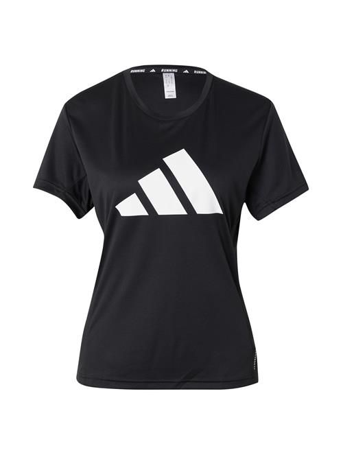 ADIDAS PERFORMANCE Funktionsbluse 'Run It'  sort / hvid