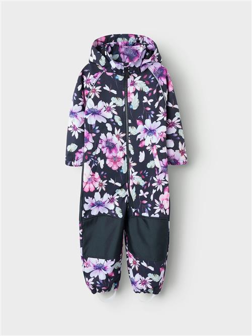 NAME IT Funktionsjakkesæt 'NMFAlfa08'  mørkelilla / pitaya / sort / hvid
