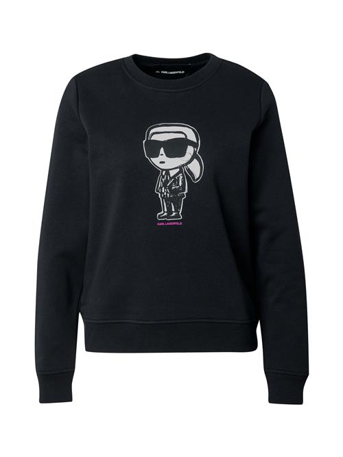 Karl Lagerfeld Sweatshirt 'IKON'  sort / hvid