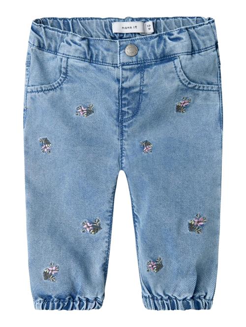 NAME IT Jeans 'NBFROSE'  blue denim / lysegrøn / pastellilla