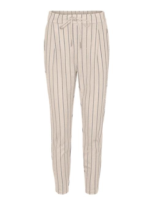 VERO MODA Bukser med lægfolder 'VMEva'  mørkeblå / taupe