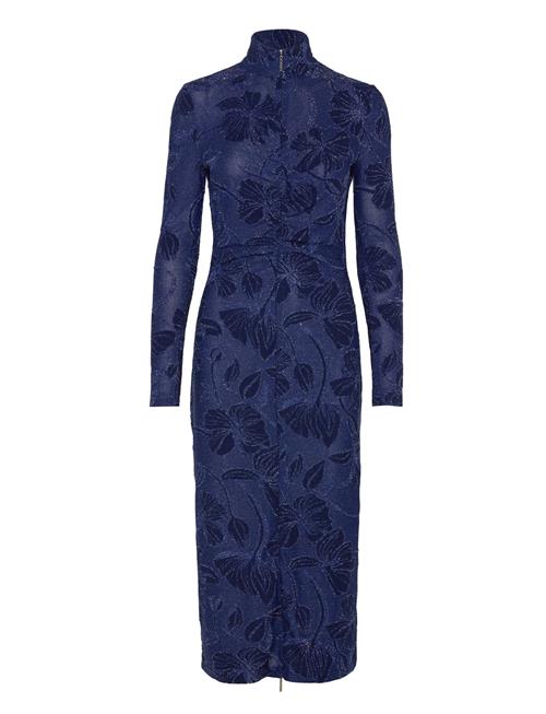 Gathered Long Sleeve Midi Dress, 22 STINE GOYA Blue