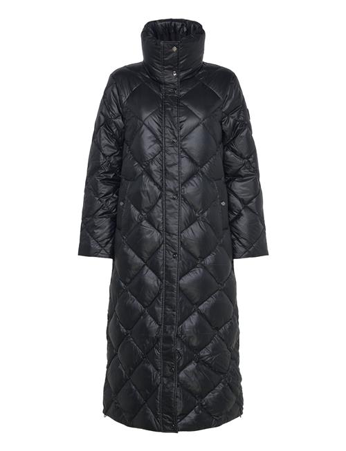 Diamond-Quilted Down Funnelneck Maxicoat Lauren Ralph Lauren Black