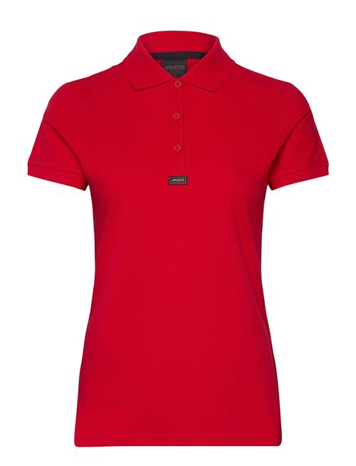 W Ess Pique Polo Musto Red