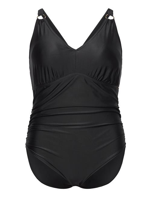 Womens Shaping V Neck 1 Piece Speedo Black