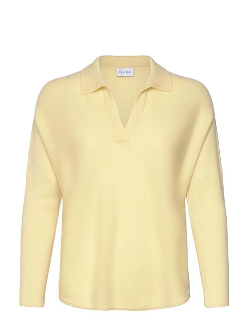 Curved Open Collar Davida Cashmere Yellow