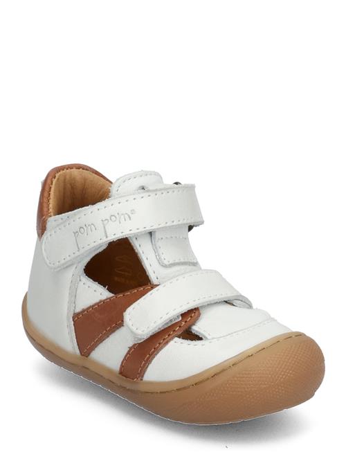 Walkers™ Velcro Sandal Pom Pom White