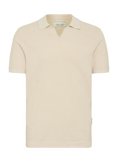 Cfmateo Ss Structured Polo Knit Casual Friday Beige