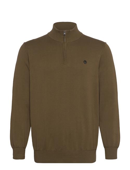 Cotton Yd 1/4 Zip Sweater Timberland Green