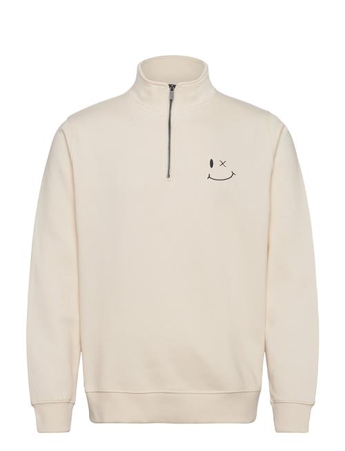 Patrick Half-Zip Sweatshirt Clean Cut Copenhagen Beige