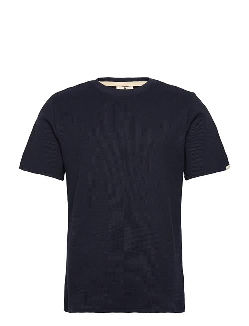 Akkikki S/S Waffle Tee Anerkjendt Navy