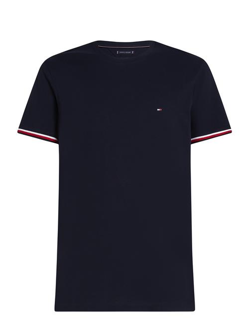 Global Stripe Cuff Tee Tommy Hilfiger Navy