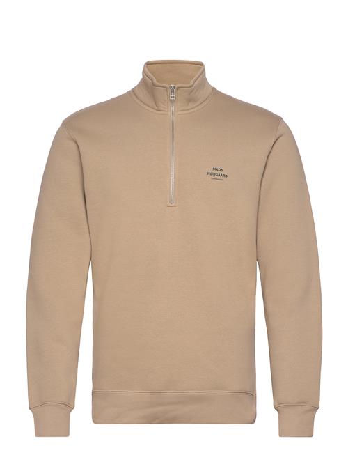 Standard Half Zip Logo Sweat Mads Nørgaard Beige