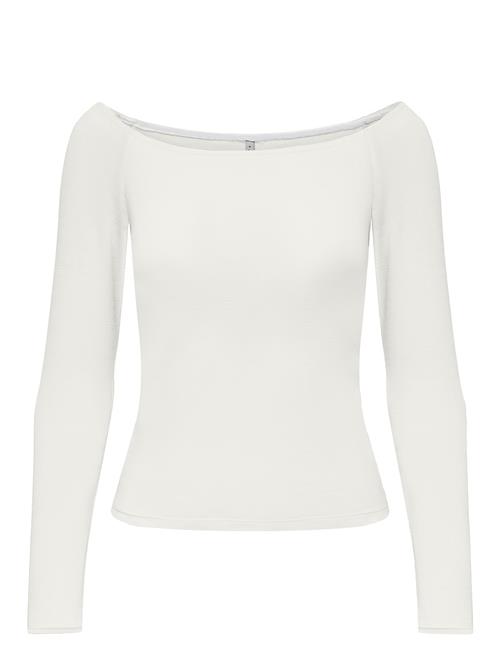 Onlglamour L/S Boat Neck Top Box Cc Jrs ONLY White