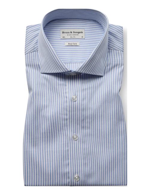 Bs Popyrin Slim Fit Shirt Bruun & Stengade Blue