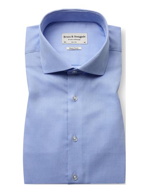 Bs Zverev Slim Fit Shirt Bruun & Stengade Blue