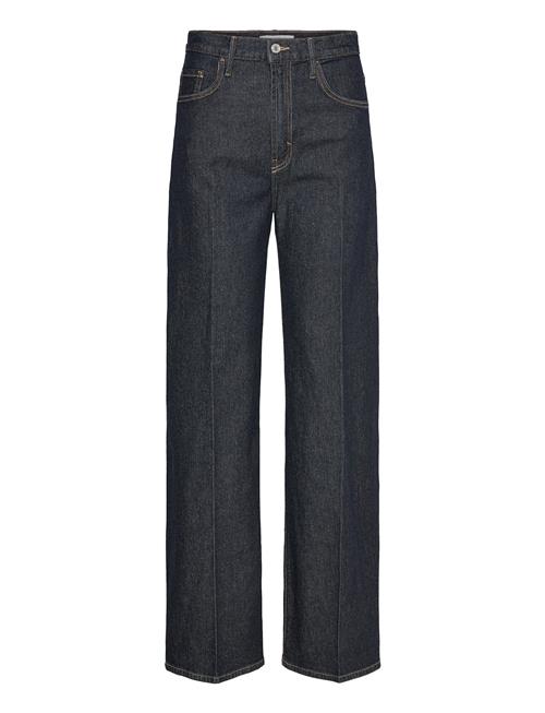 High-Rise Wideleg Rinse-Wash Jeans Mango Navy