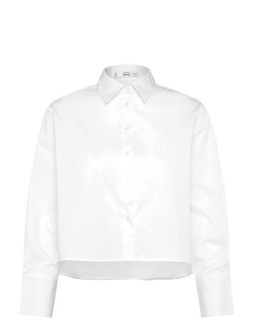 Regular Cropped Shirt Mango White