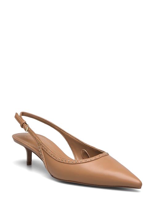 Kitten-Heel Shoes With Stud Detail Mango Brown