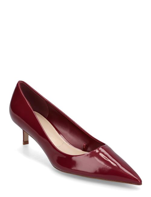 Kitten-Heel Pointed-Toe Shoes With Patent Leather Effect Mango Red