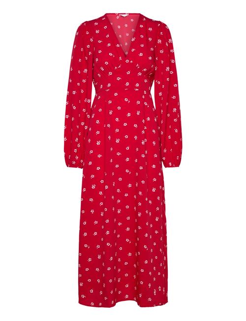 Balloon Sleeve Maxi Dress Bubbleroom Red