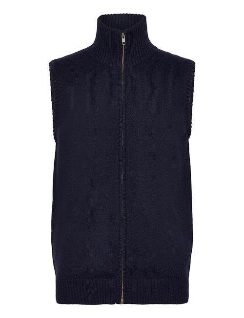 Man Zip Vest Davida Cashmere Navy