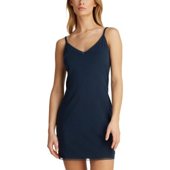 Tommy Hilfiger Lace Trim Nightdress Mørkblå Medium Dame