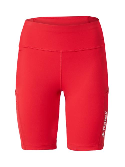 ADIDAS TERREX Sportsbukser  rød / hvid