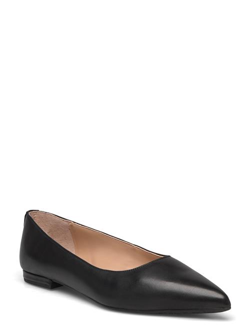 Londyn Burnished Leather Ballet Flat Lauren Ralph Lauren Black