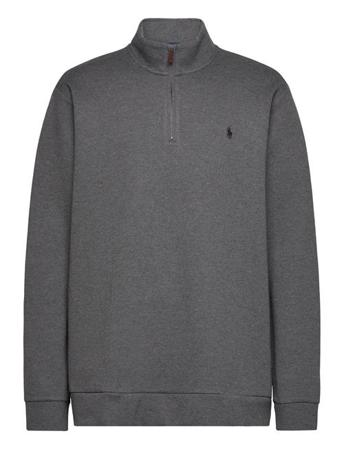 Double-Knit Mesh Quarter-Zip Pullover Polo Ralph Lauren Grey