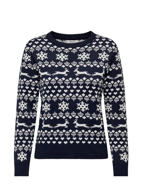 Onlxmas Snowflake Ls O-Neck Knt ONLY Navy