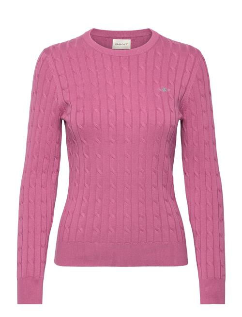 Stretch Cotton Cable C-Neck GANT Pink