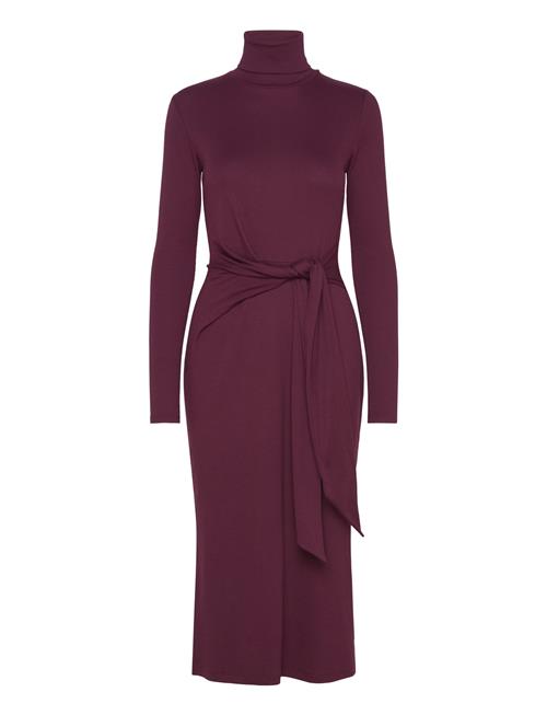 Tie-Front Turtleneck Dress Lauren Ralph Lauren Burgundy