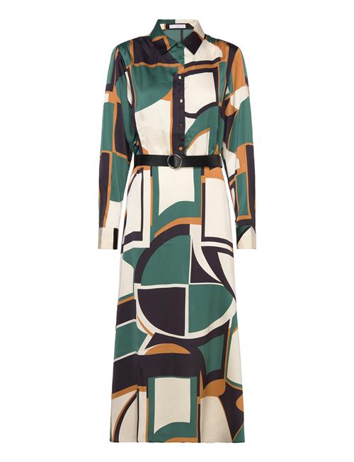 Geometric Shirt Dress Mango Green