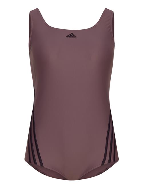 Adidas 3 Stripes Swimsuit Adidas Sportswear Brown