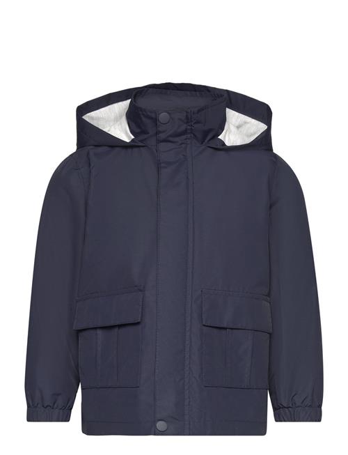 Hooded Water-Repellent Parka Mango Navy