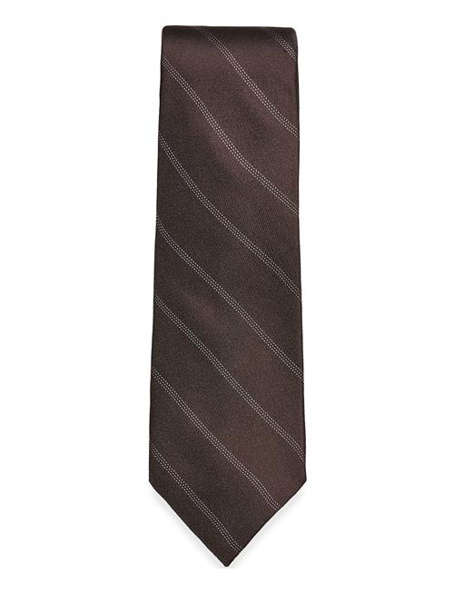 Solid Stripe Tie Michael Kors Brown