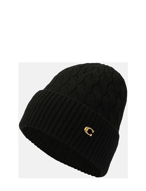 Cable Beanie Coach Accessories Black