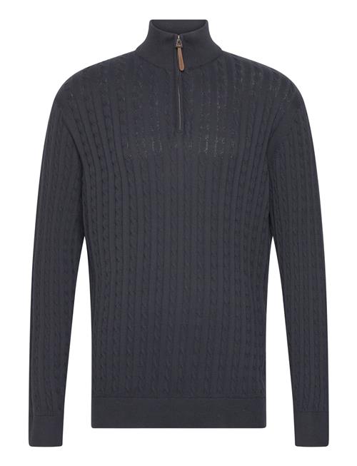 1/2 Zip Cable Knit Lindbergh Navy