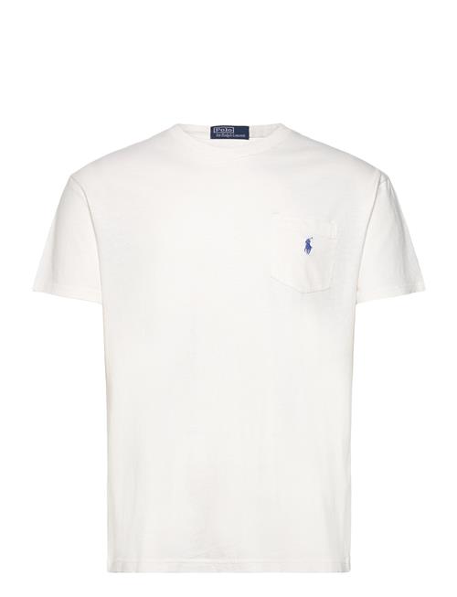 Classic Fit Cotton-Linen Pocket T-Shirt Polo Ralph Lauren White