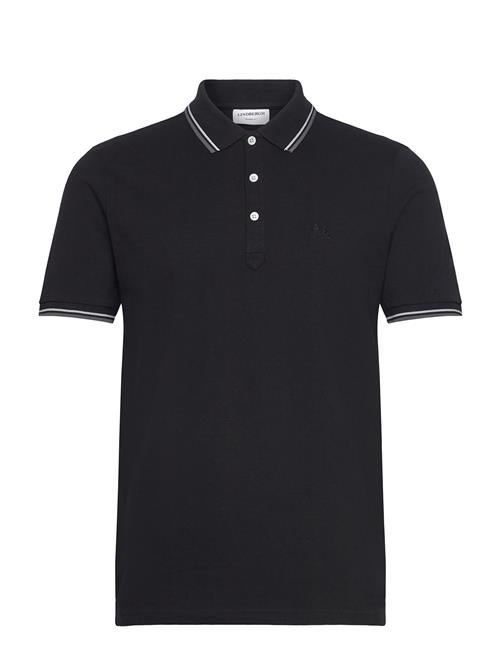 Polo Shirt With Contrast Piping Lindbergh Black