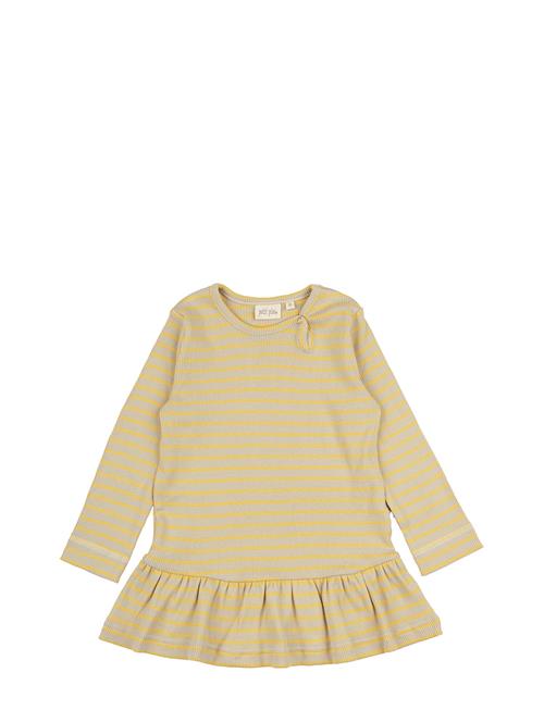 Dress L/S Modal Striped Petit Piao Yellow