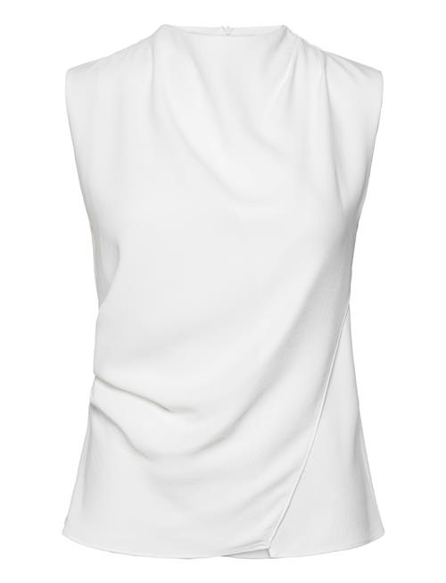 Sleeveless Draped Blouse Mango White