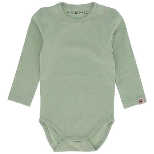 Gullkorn Villvette Baby Body Green Fog 62 cm  Grøn  62 cm  unisex