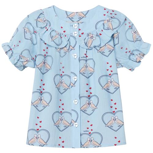 Fliink Colombe Kortærmet Bluse Dream Blue Aop 3 Y  Blå  3 år  kvinde