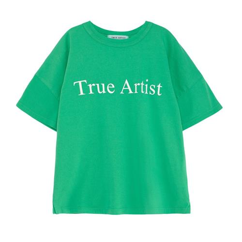 True Artist Nº01 T-shirt Bright Green 12-13 Y  Grøn  12-13 år  Unisex