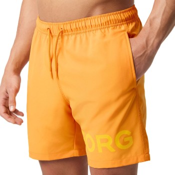 Björn Borg Badebukser Logo Swim Shorts Abrikos polyester Large Herre